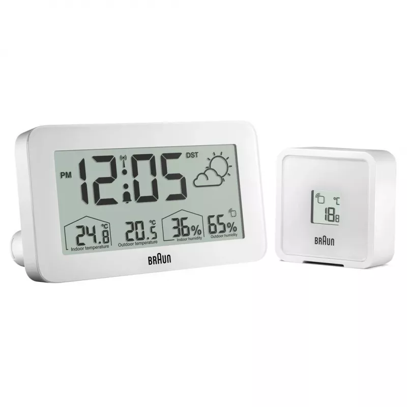 Braun BC13WP-DCF wekker digitale wekker wit
