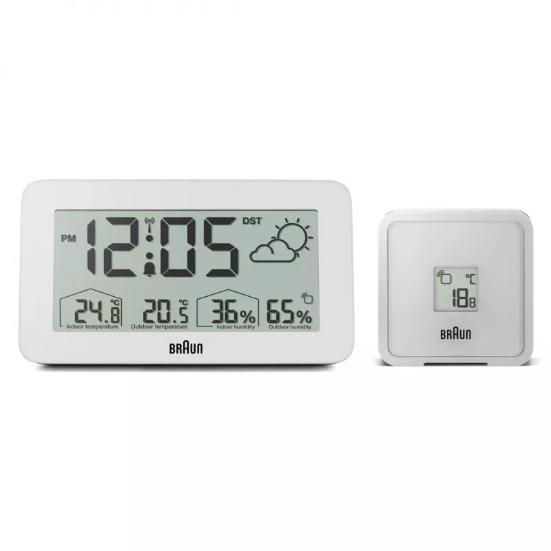 Braun BC13WP-DCF wekker digitale wekker wit