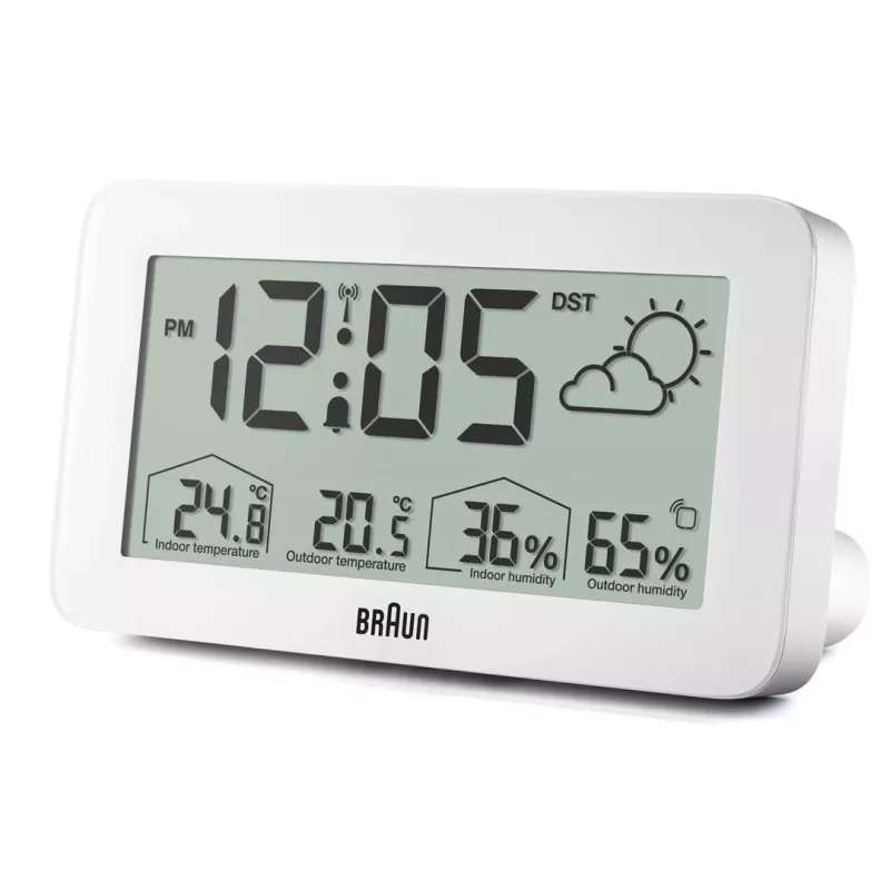 Braun BC13WP-DCF wekker digitale wekker wit