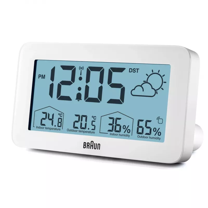 Braun BC13WP-DCF wekker digitale wekker wit