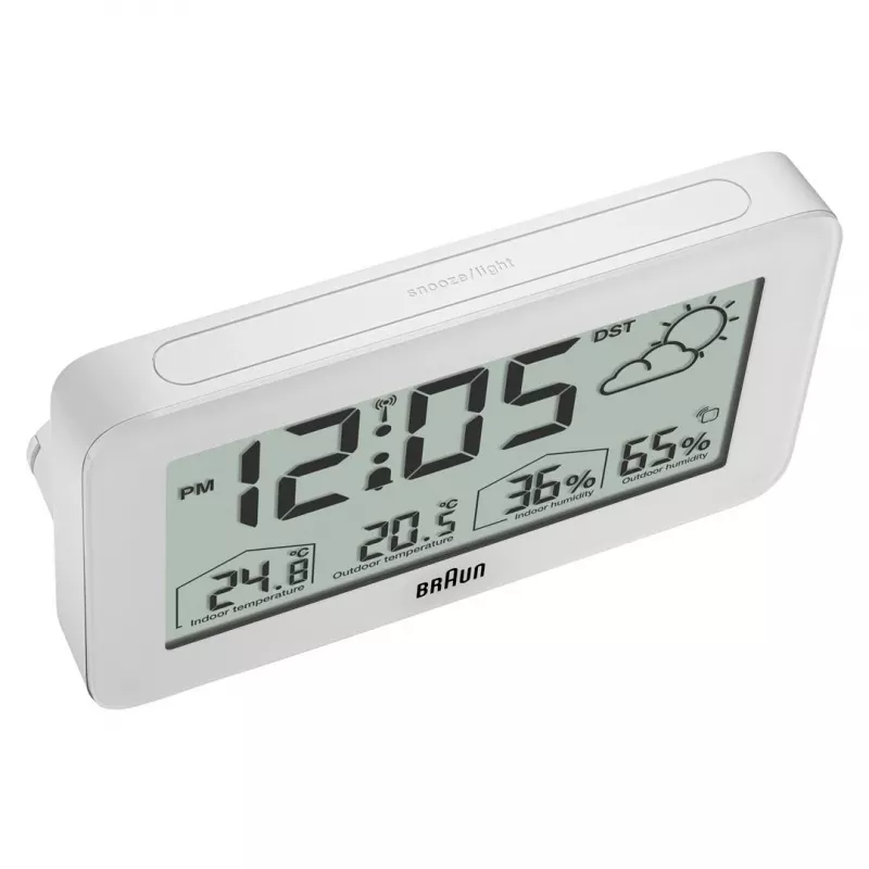 Braun BC13WP-DCF wekker digitale wekker wit