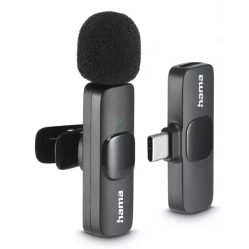 Hama Smart Wireless zwarte lavalier-clipmicrofoon