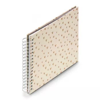 Hama Lovely spiraal-fotoalbum, 28x24 cm, 50 witte pagina's, beige (00007701)
