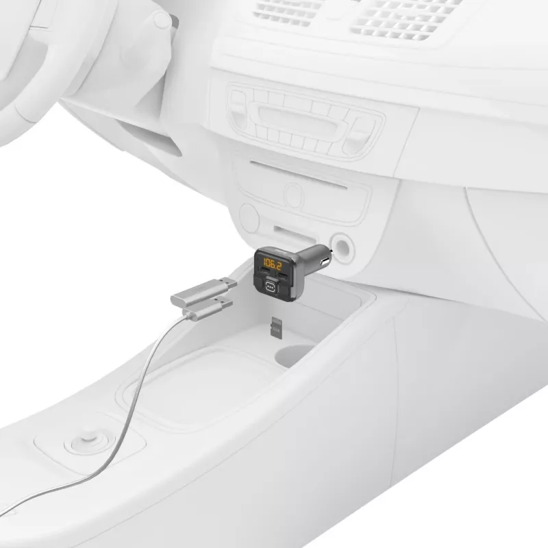 Hama 00014164 FM-transmitter 87,6 - 107,9 MHz sigarettenaansteker grijs
