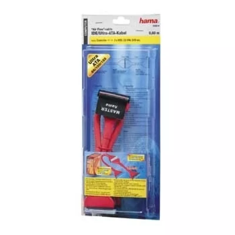 Hama interne Ultra-ATA-ronde kabel, 0,6 m SATA-kabel rood