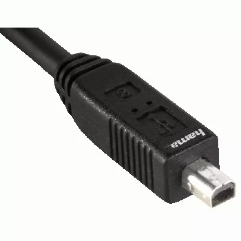 Hama USB 2.0-kabel USB-A stekker - mini-USB-B stekker (B4), 1,8 m USB-kabel USB A mini-USB B zwart