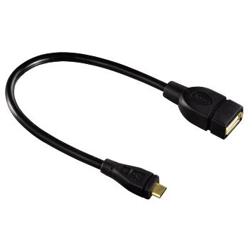 Hama USB 2.0-adapterkabel USB-kabel 0,15 m USB A micro-USB B zwart