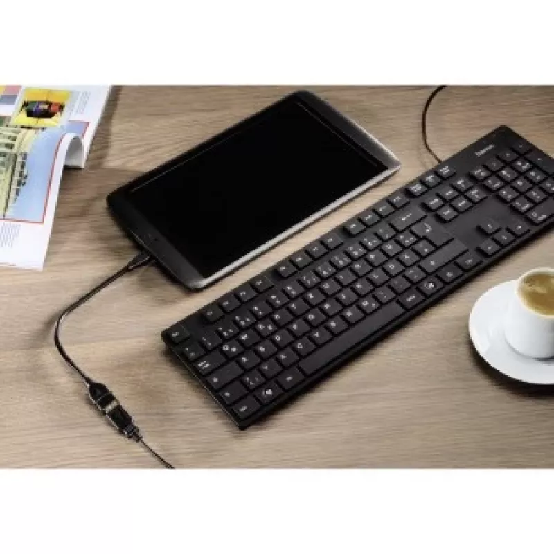 Hama USB 2.0-adapterkabel USB-kabel 0,15 m USB A micro-USB B zwart