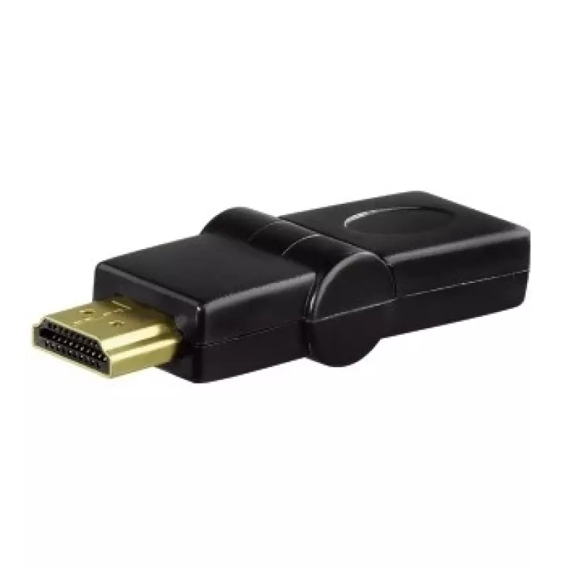Hama compacte adapter HDMI-stekker - HDMI-bus, draaibaar, zwart