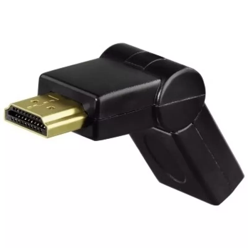 Hama compacte adapter HDMI-stekker - HDMI-bus, draaibaar, zwart
