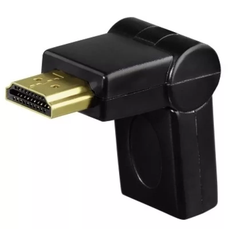 Hama compacte adapter HDMI-stekker - HDMI-bus, draaibaar, zwart