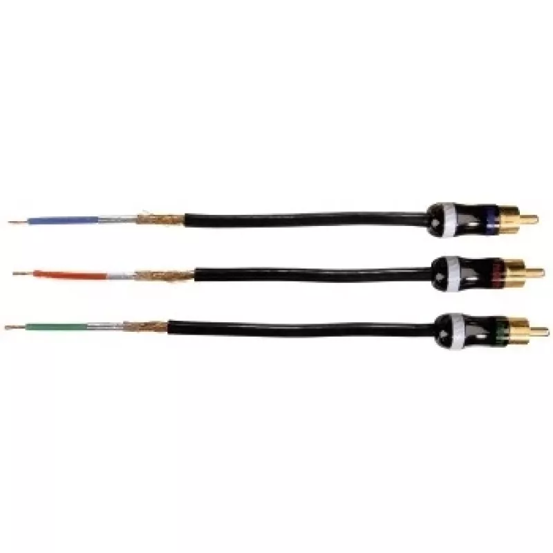 Hama ProClass YUV-kabel, 3 cinch - 3 cinch, metaal, 1,5 m component-videokabel (YPbPr) 3 x cinch zwart