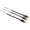 Hama ProClass YUV-kabel, 3 cinch - 3 cinch, metaal, 1,5 m component-videokabel (YPbPr) 3 x cinch zwart