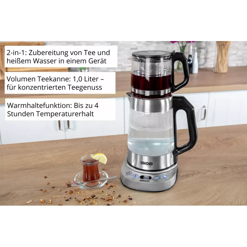 Unold 18215 Samowar Selin elektrische waterkoker 1,7 L 1800 W roestvrij staal