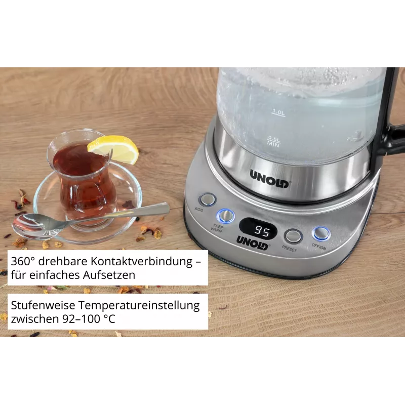 Unold 18215 Samowar Selin elektrische waterkoker 1,7 L 1800 W roestvrij staal