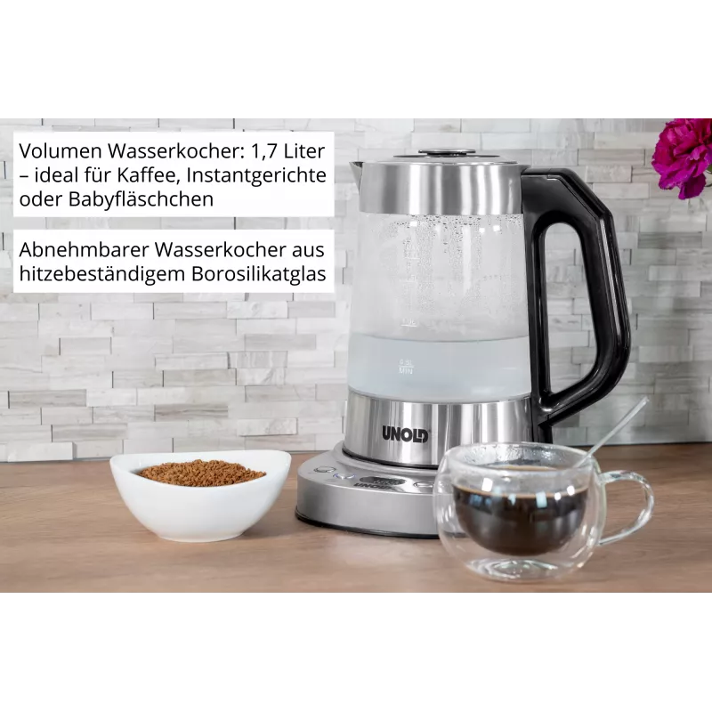 Unold 18215 Samowar Selin elektrische waterkoker 1,7 L 1800 W roestvrij staal