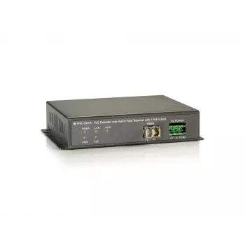 LevelOne PoE over hybride kabel ontvanger, 1 PoE-uitgang, netwerkontvanger, 2000 m, 100 Mbit/s, full duplex, half duplex, 1000 entries, 14880 pps