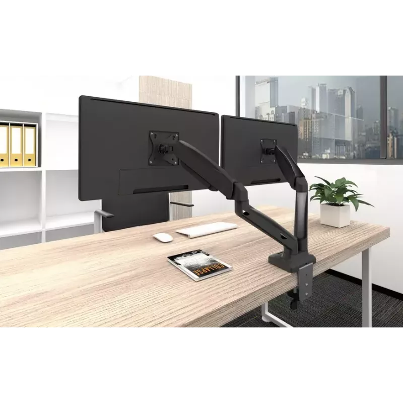 Equip 13–27 inch interactieve duale monitor-tafelsteun