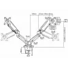 Equip 13–27 inch interactieve duale monitor-tafelsteun