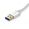 LevelOne Gigabit USB netwerkadapter, USB-hub, bedraad, USB, Ethernet, 1000 Mbit/s, zilver, wit