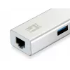 LevelOne Gigabit USB netwerkadapter, USB-hub, bedraad, USB, Ethernet, 1000 Mbit/s, zilver, wit