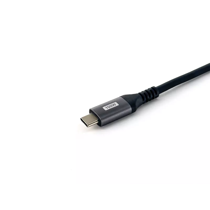 Equip USB 2.0 C naar C 90° haakse kabel, M/M, 2,0 m, 100 W met Emark-chipset