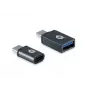 Conceptronic DONN04G USB-C naar USB A/MicroB OTG-adapter 2-pack, 10 Gbit/s (C-A), 480 Mbit/s (C-MicroUSB)