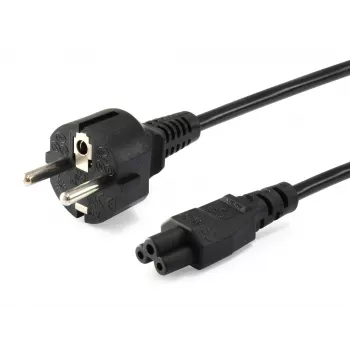 Equip high quality stroomkabel, C5 naar Schuko, 1,8m, 1,8 m, CEE 7/7, IEC C5, H05VV-F3G, 250 V, 2,5 A