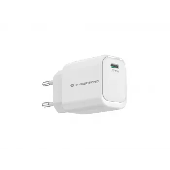 CONCEPTRONIC ALTHEA19W45 1-poorts 45W GaN USB-C PD-oplader met PPS, PD 3.0, 100–240V, wit