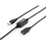 Equip USB 2.0 Type A actieve verlengkabel stekker naar bus, 10 m