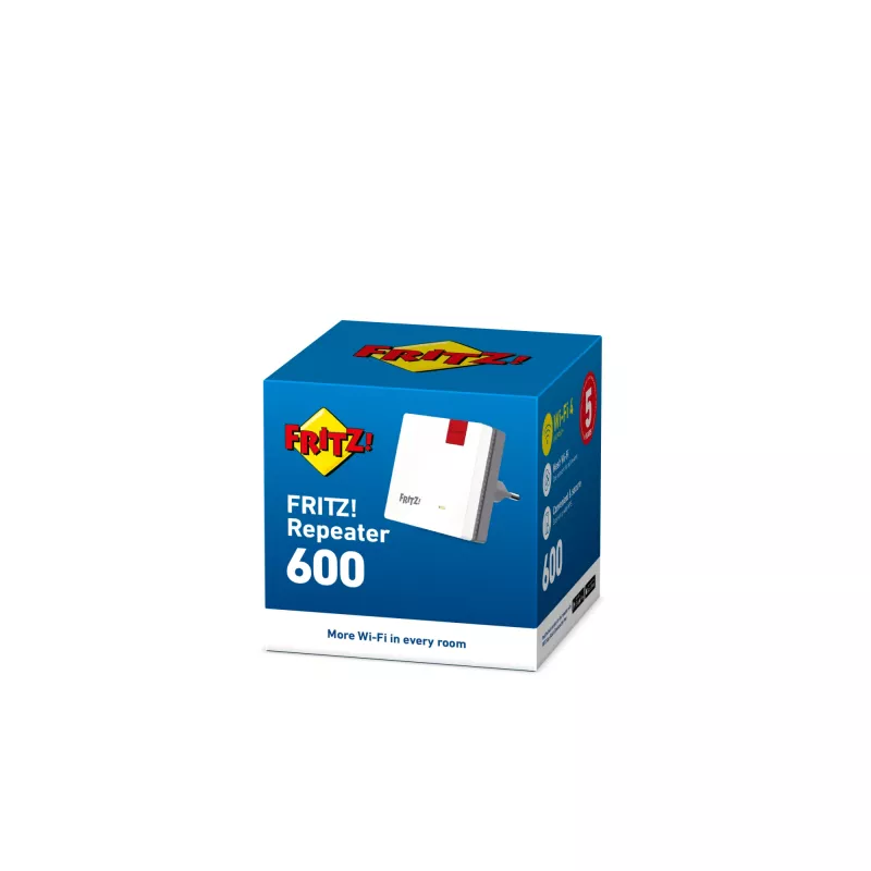 Draadloze range extender AVM FRITZ!Repeater 600 Edition International — 2,4 GHz, 600 Mbit/s, 802.11b/g/n, WPA2
