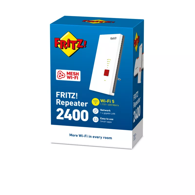 Draadloze range extender AVM FRITZ!Repeater 2400 Edition International — 1733 Mbit/s, 1× Gigabit Ethernet, IEEE 802.11ac/n