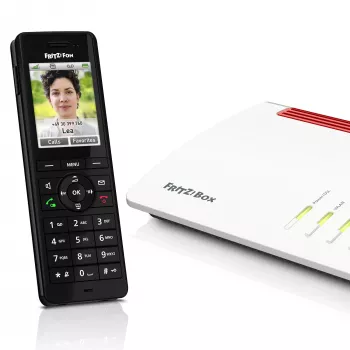 DECT-snoerloze telefoon AVM FRITZ! X6 zwart — handsfree, antwoordapparaat, nummerweergave, telefoonboek met 100 vermeldingen