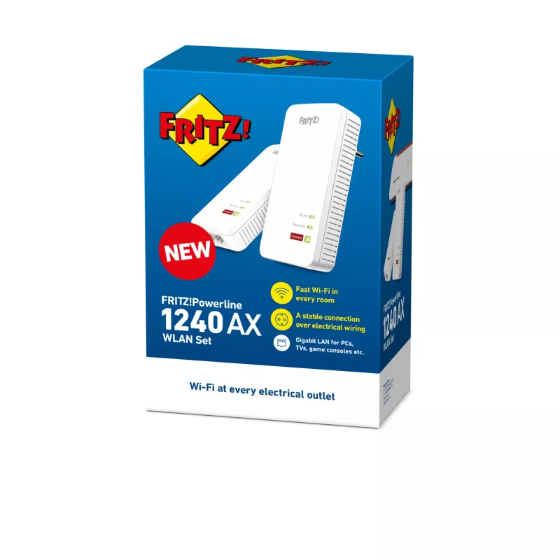 Powerline 1240 AX WLAN-set 1200 Mbit/s Ethernet LAN Wi-Fi wit 2 st.