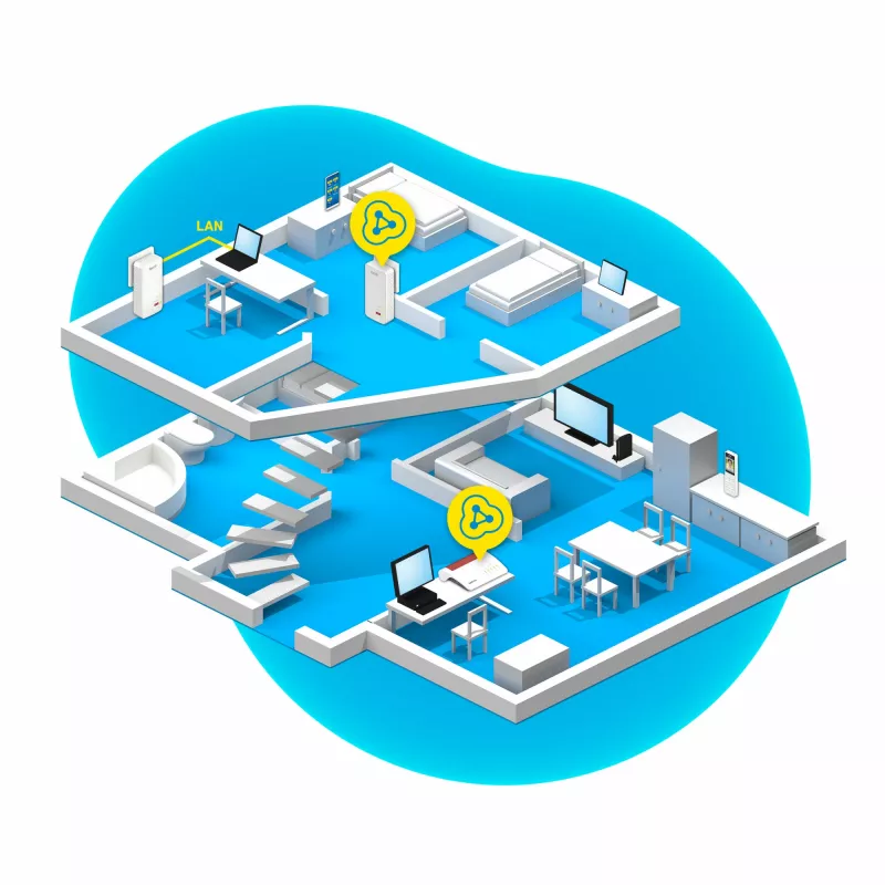 Powerline 1240 AX WLAN-set 1200 Mbit/s Ethernet LAN Wi-Fi wit 2 st.
