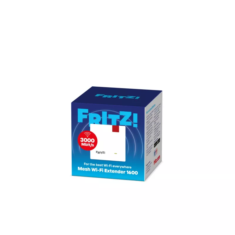 Repeater Mesh Wi-Fi Extender 1600 (FRITZ 1200 AX International) netwerk-repeater wit 10, 100, 1000 Mbit/s