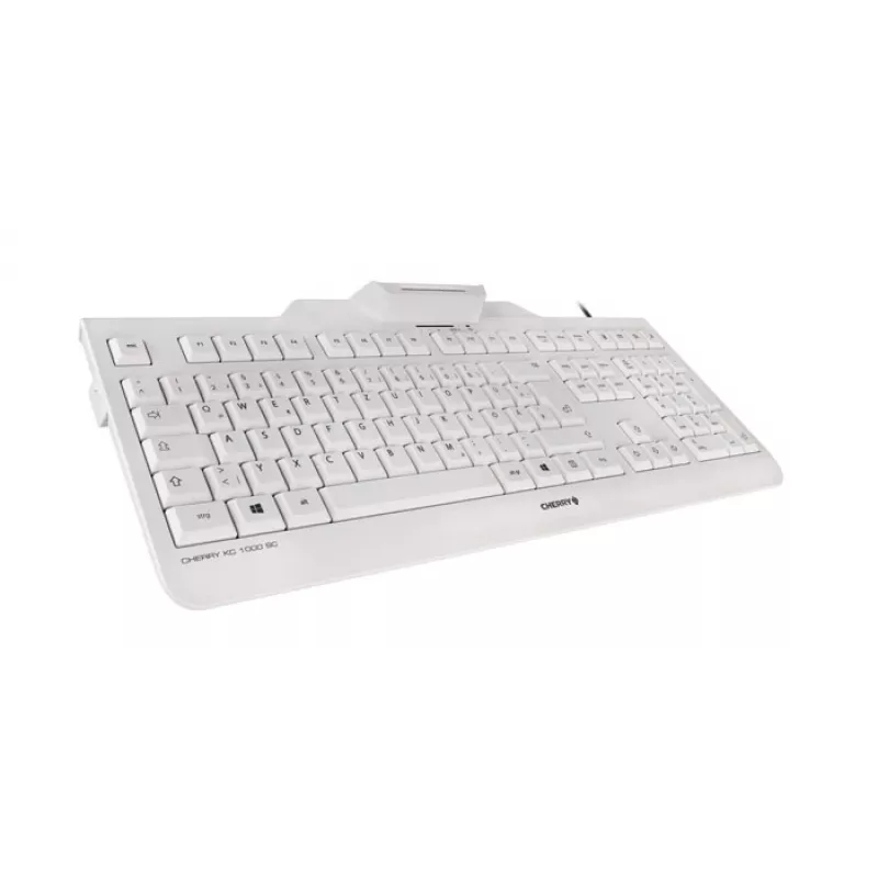 CHERRY KC 1000 SC toetsenbord bedraad USB AZERTY Belgisch wit