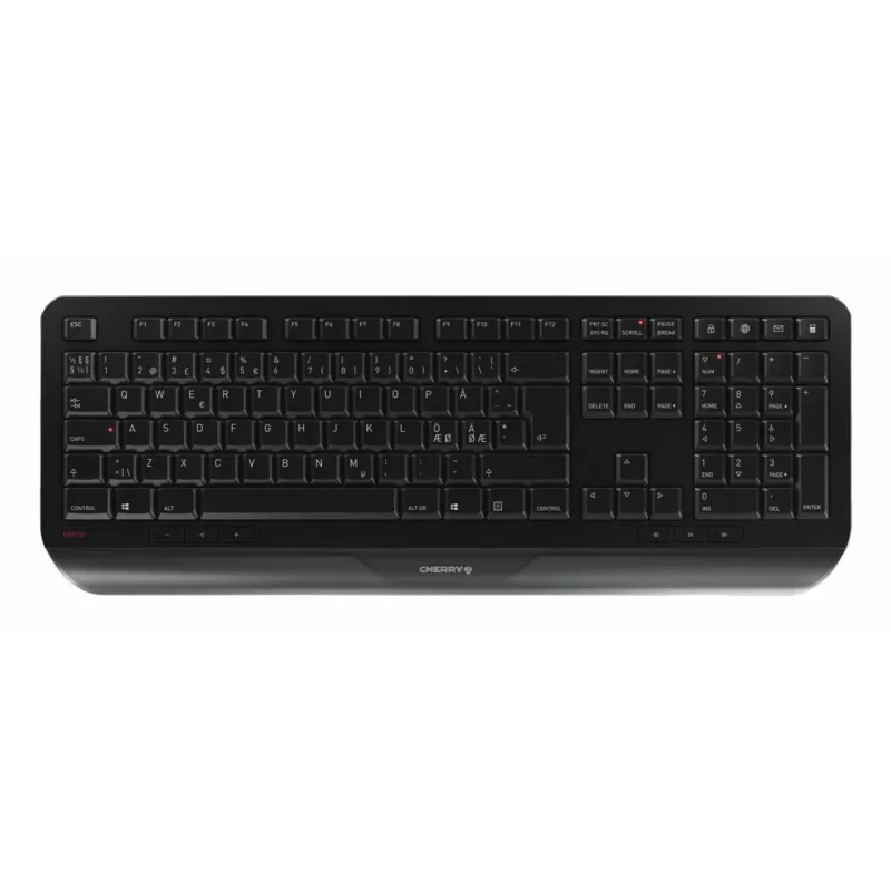 CHERRY GENTIX DESKTOP, full-size (100%), draadloos, RF draadloos, QWERTY, zwart, muis inbegrepen