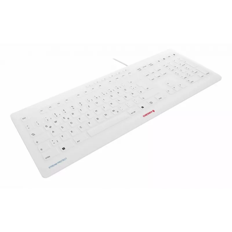 Contour Design STREAM PROTECT, Full-size (100%), bedraad, USB, schaartoetsenbordschakelaar, QWERTY, wit