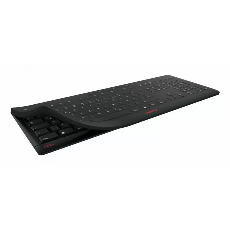 Contour Design STREAM PROTECT WIRELESS, Full-size (100%), draadloos, RF draadloos, schaartoetsenbordschakelaar, QWERTY, zwart