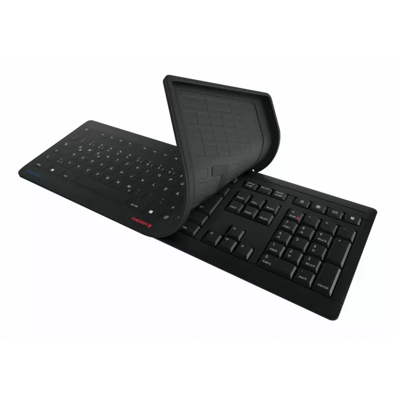 Contour Design STREAM PROTECT WIRELESS, Full-size (100%), draadloos, RF draadloos, schaartoetsenbordschakelaar, QWERTY, zwart