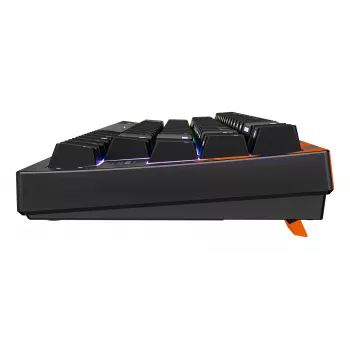 Mechanisch gaming-toetsenbord Cherry K5 Pro TMR Compact – 65%-layout, QWERTZ, RGB-verlichting, USB-kabel, 2 m kabel, zwart/oranje