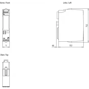 Siemens SIMATIC ET 200SP digitale uitgangsmodule, 8 TO, 6ES7132-6BF01-0BA0