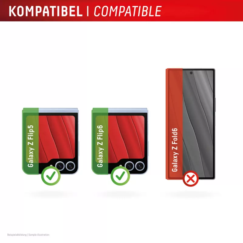 Displex Smart Glass screenprotector voor Samsung Galaxy Z Flip5/Z Flip6 (02024)
