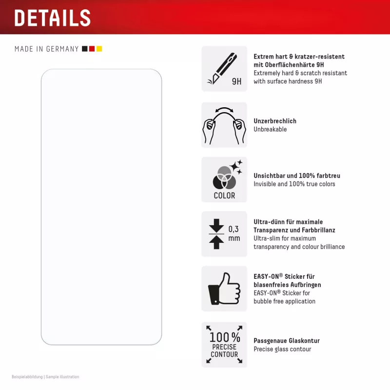 Displex Smart Glass (9H) voor Xiaomi Redmi 14C, montagesticker, onbreekbaar