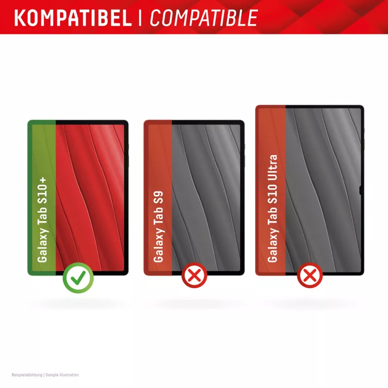 Displex Tablet Glass (9H) voor Samsung Galaxy Tab S10+, Eco montageframe, onbreekbaar