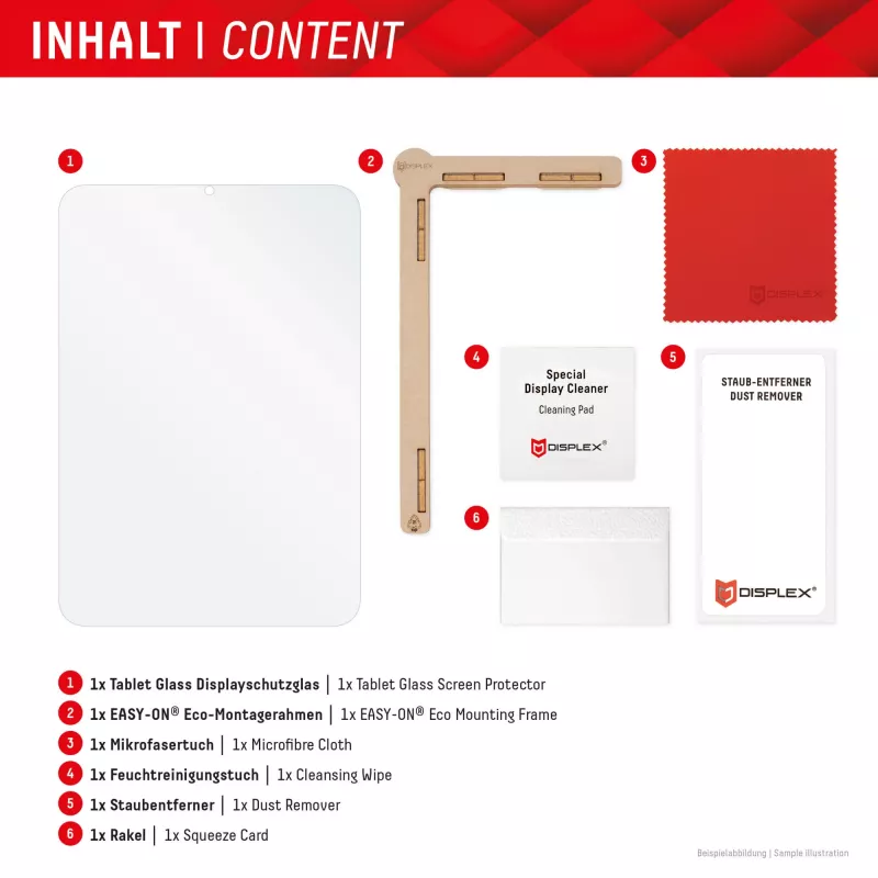 Displex Tablet Glass (9H) voor Samsung Galaxy Tab S10+, Eco montageframe, onbreekbaar