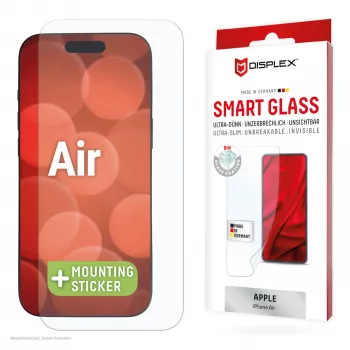 Displex Smart Glass (9H) voor Apple iPhone Air, montagesticker, onbreekbaar