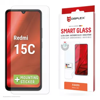 e.v.i. DISPLEX Smart Glass voor Xiaomi Redmi 15C — gehard glasfolie, model 02198