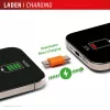 Displex Phone-to-Phone noodlader, USB-C naar USB-C, mini-stekker + flexkabel, compacte set van 2
